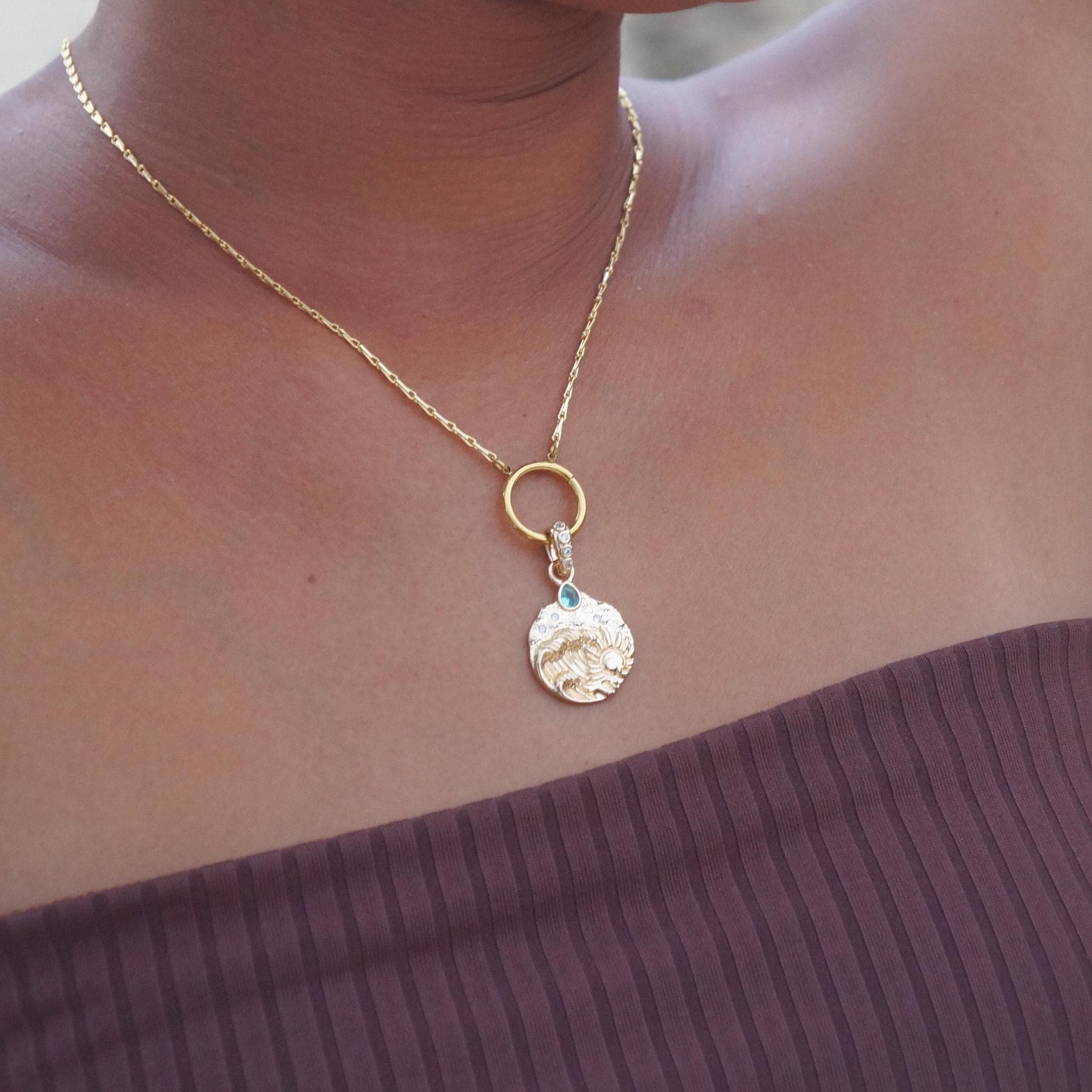 Ocean Wave Sunset Necklace