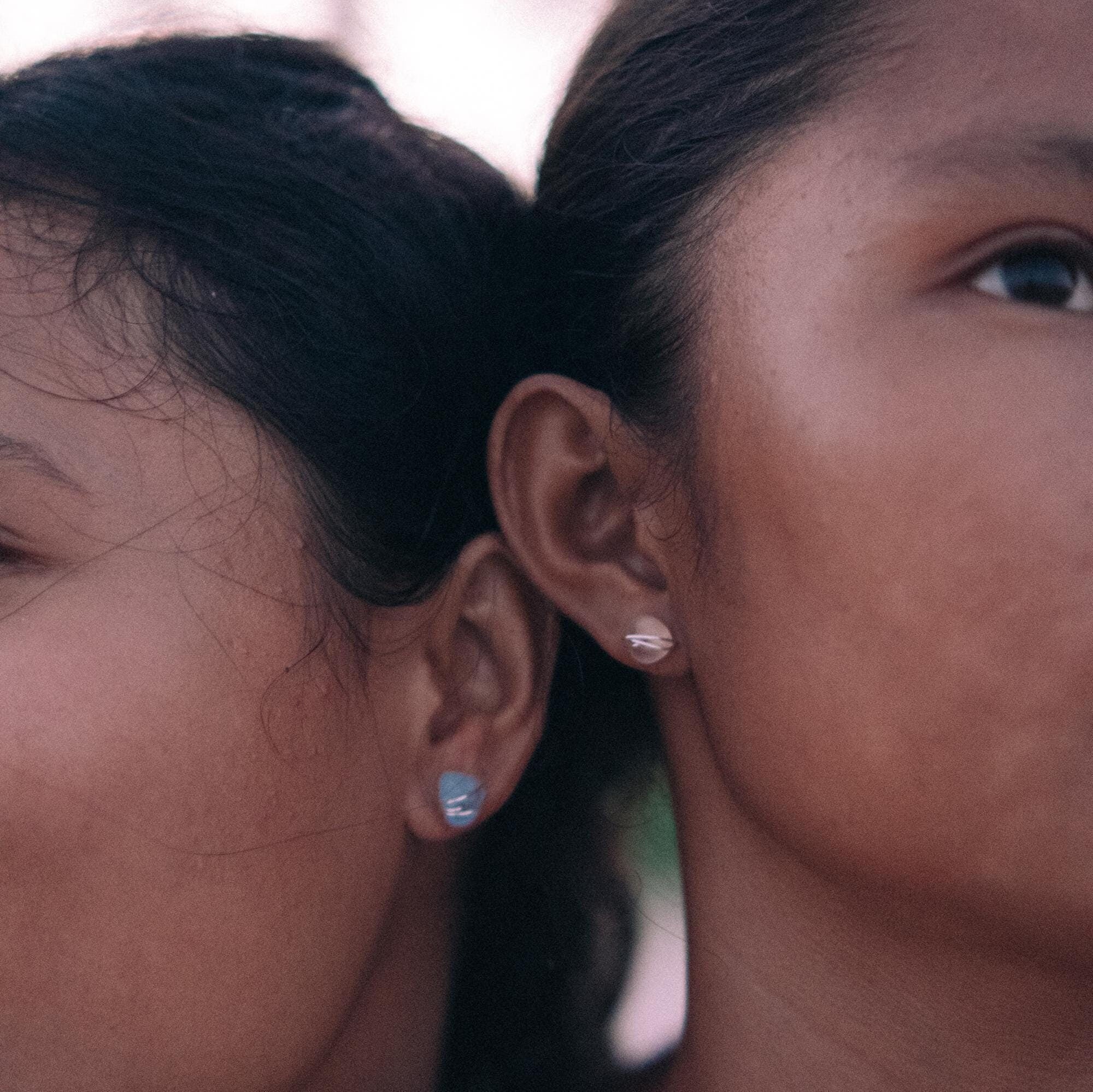 Sea Glass Studs, Handmade Wire Wrapped Earrings, Bridal Jewels, Beach Wedding Present, Surfer Jewelry, Mermaid Gift, Moana, Boho