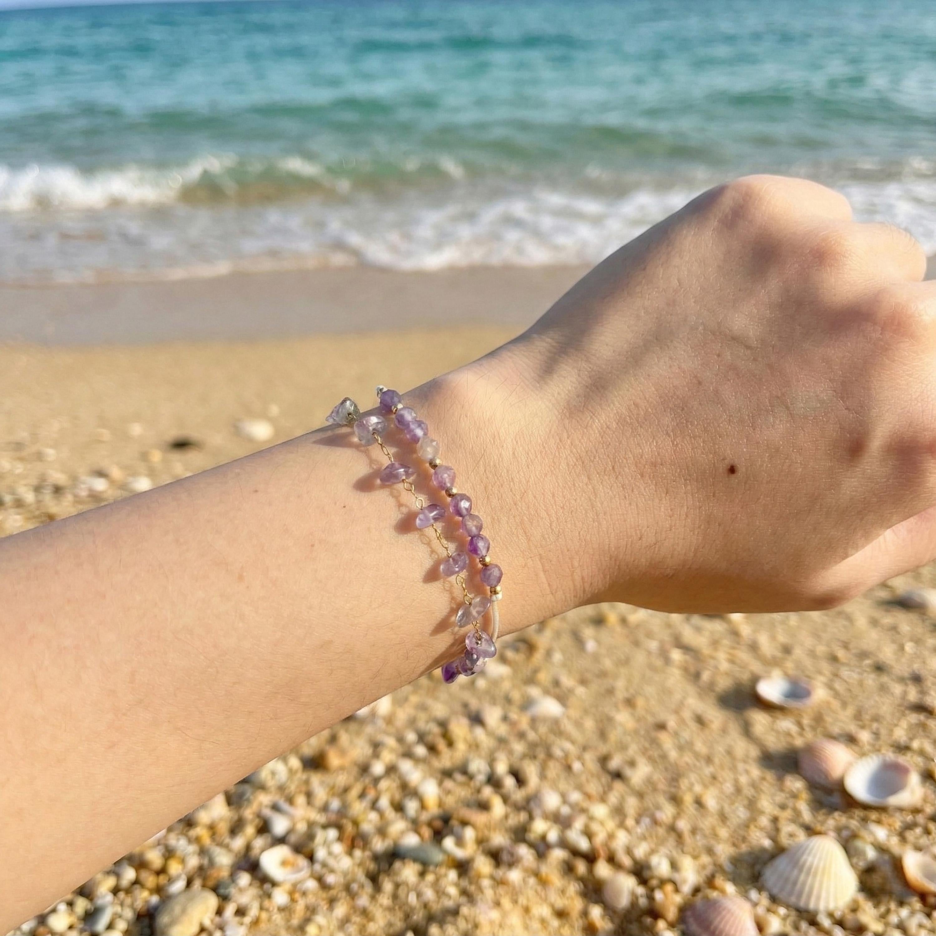 Amethyst Crystal Set Bracelets