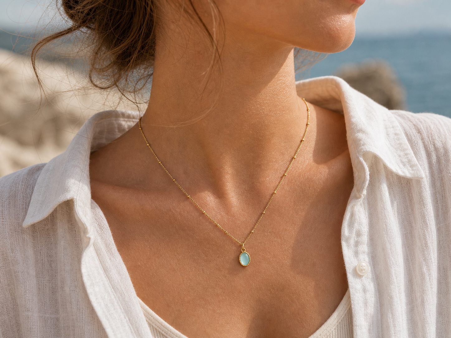 09 seafoam blue beach stone close