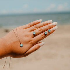 Gold Vermeil Nori Necklace - layered coastal styling view (3)
