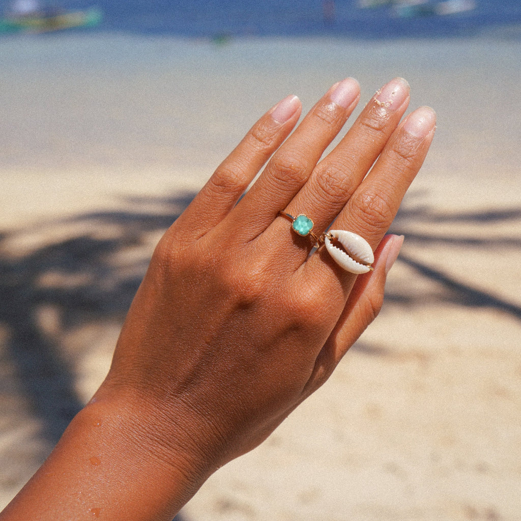 Gold Vermeil Nori Ring, worn view