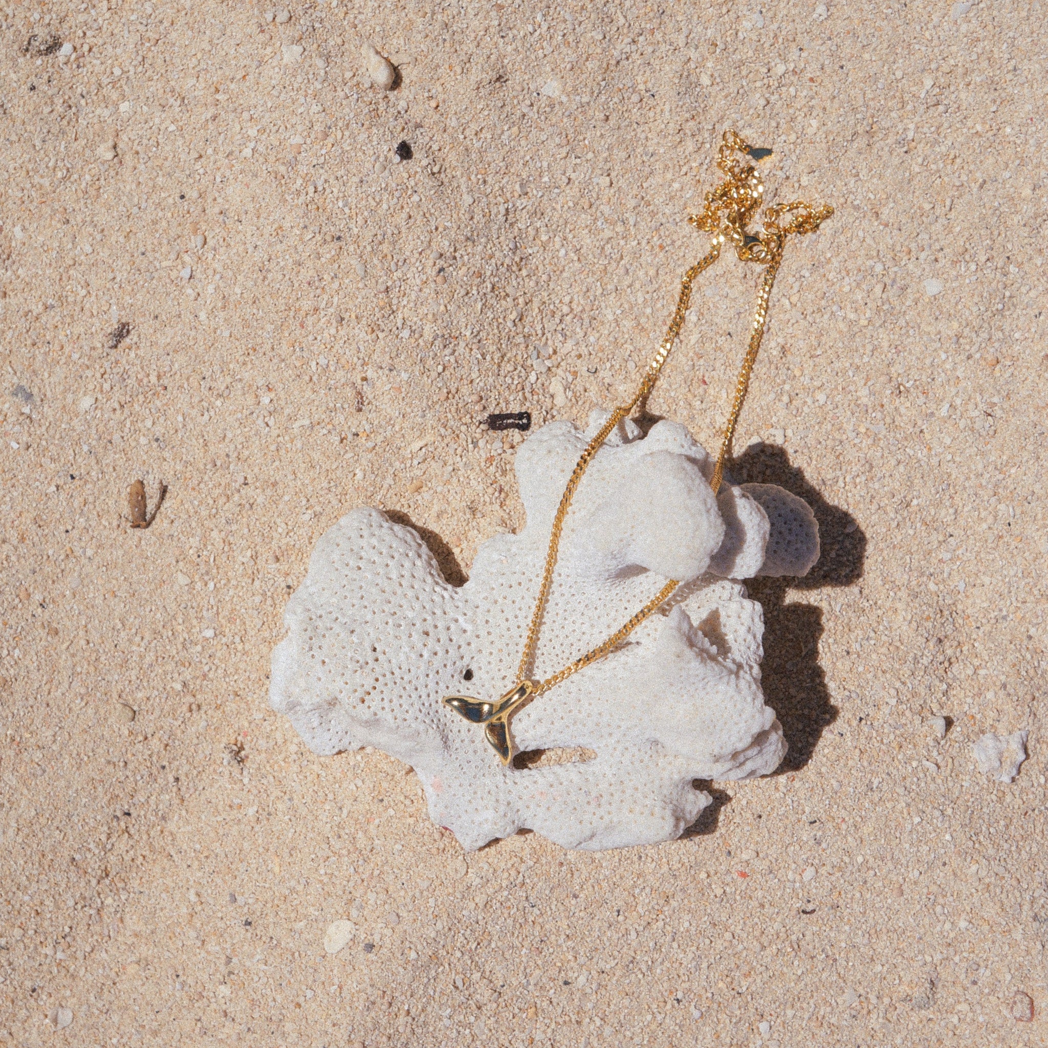 Gold Vermeil Whale Fluke Necklace