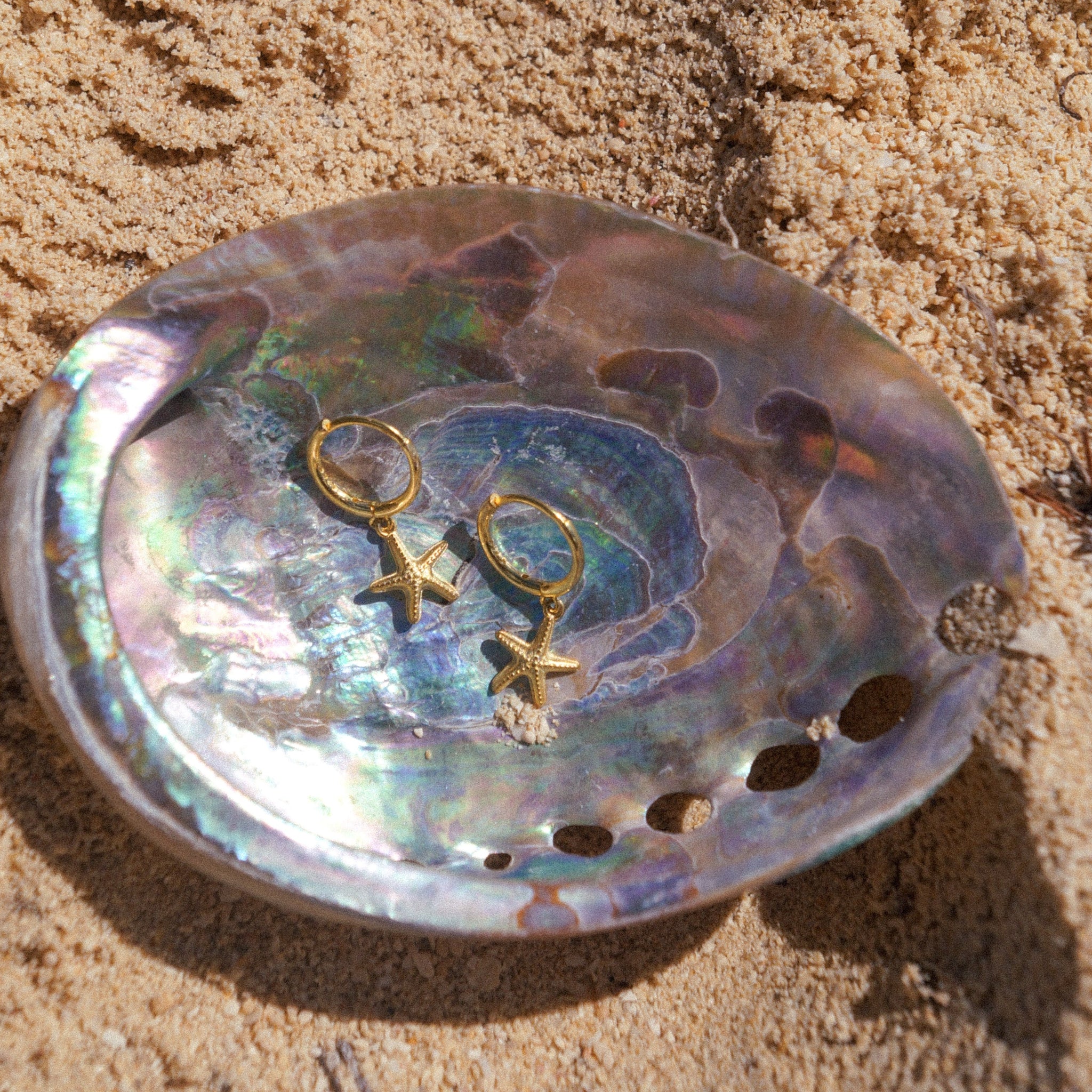 Gold Vermeil Starfish Huggie Hoops