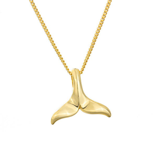 Gold Vermeil Whale Fluke Necklace