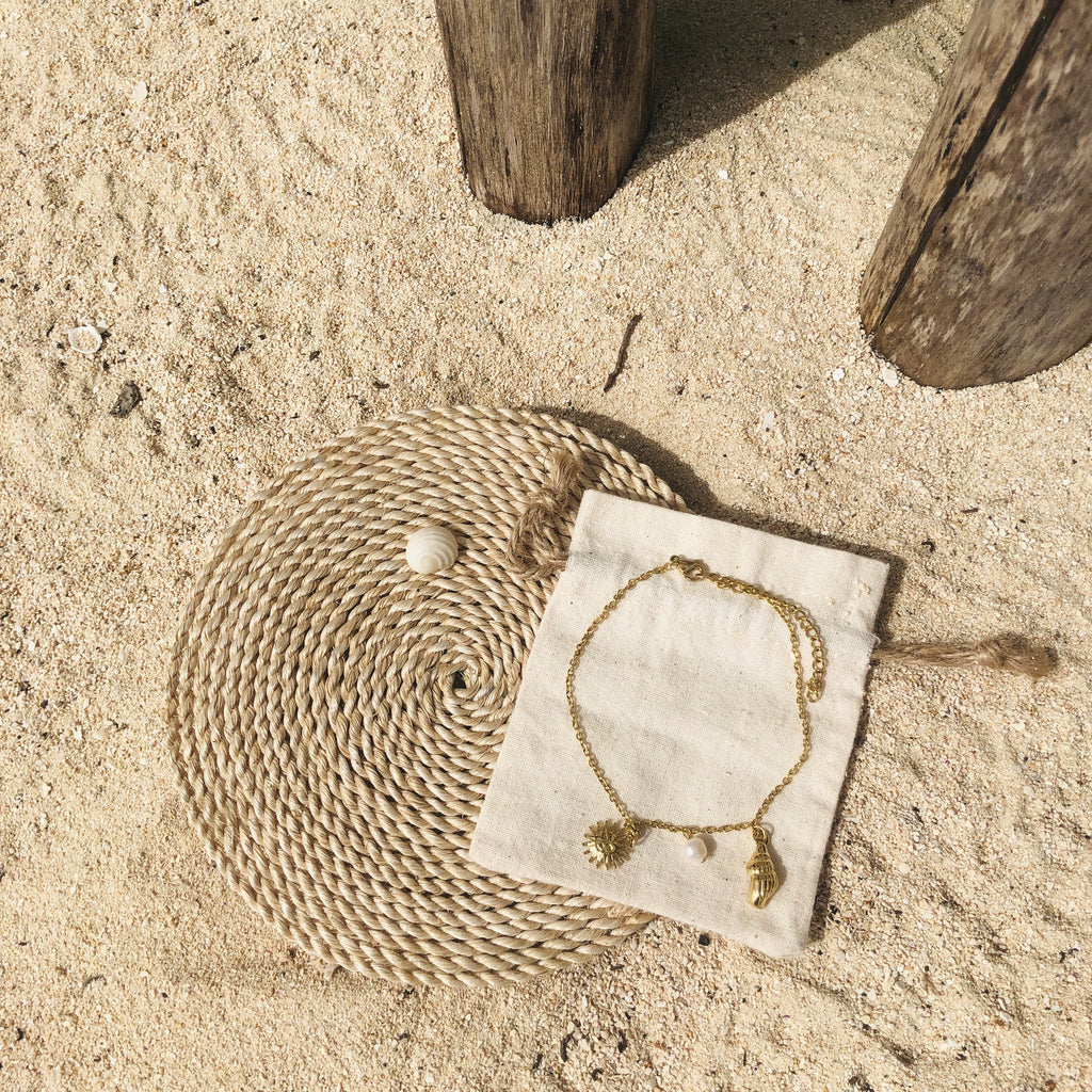 Ocean Bliss Anklet, detail view