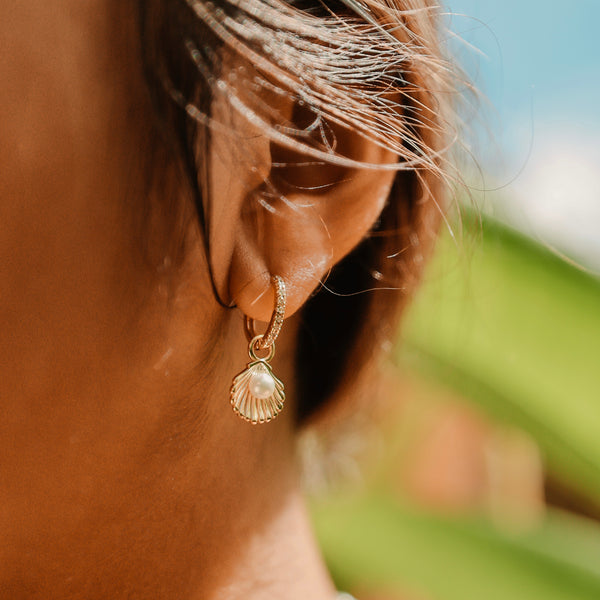 Gold Vermeil Sea Treasure Hoops