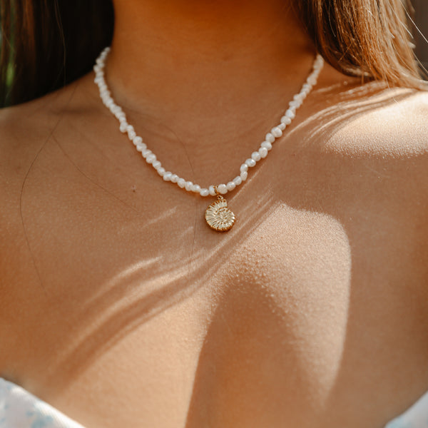 Sea Snail Pearl Necklace