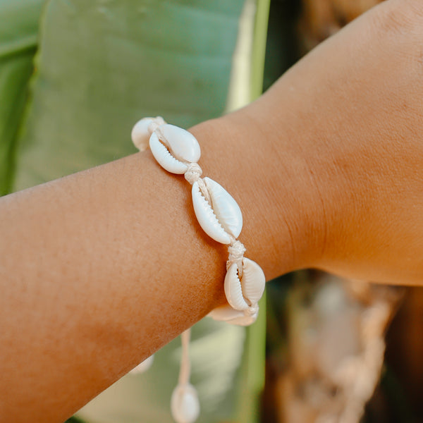 Knotted Cowrie Shell Bracelet