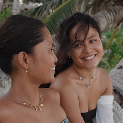 Personalized Ocean Bliss Necklace - sunlit beach styling photo (7)