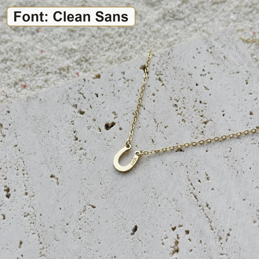 Personalized Hammered Horseshoe Necklace - packaging and gift presentation view (22)