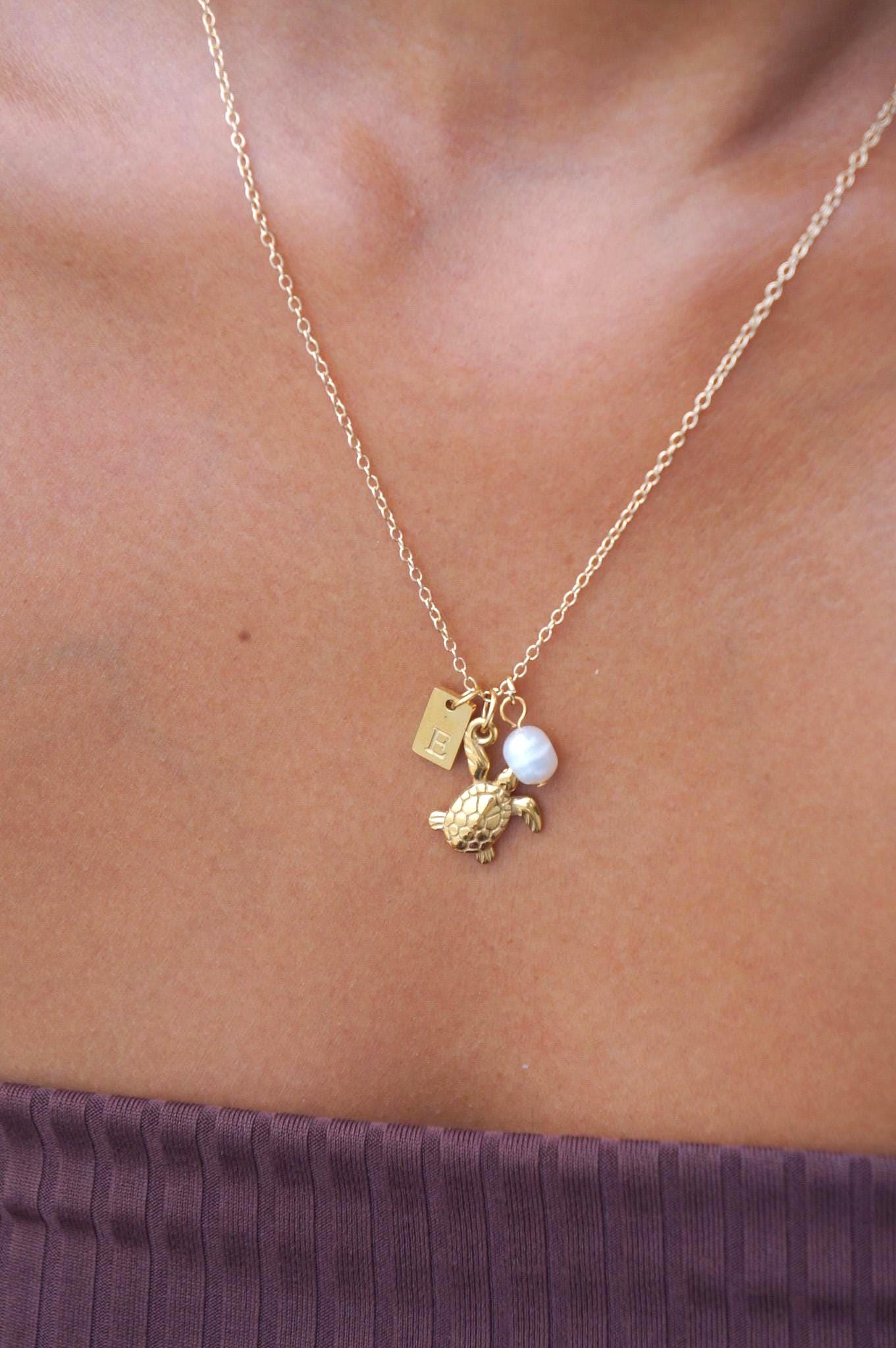 Sea Turtle Charm Necklace