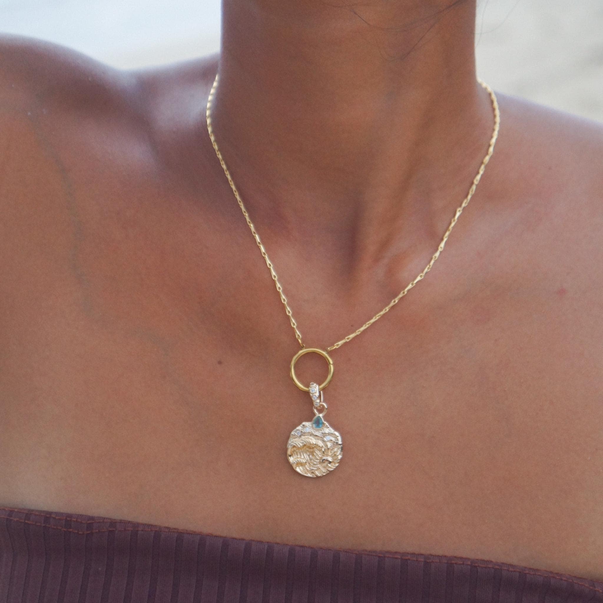 Ocean Wave Sunset Necklace