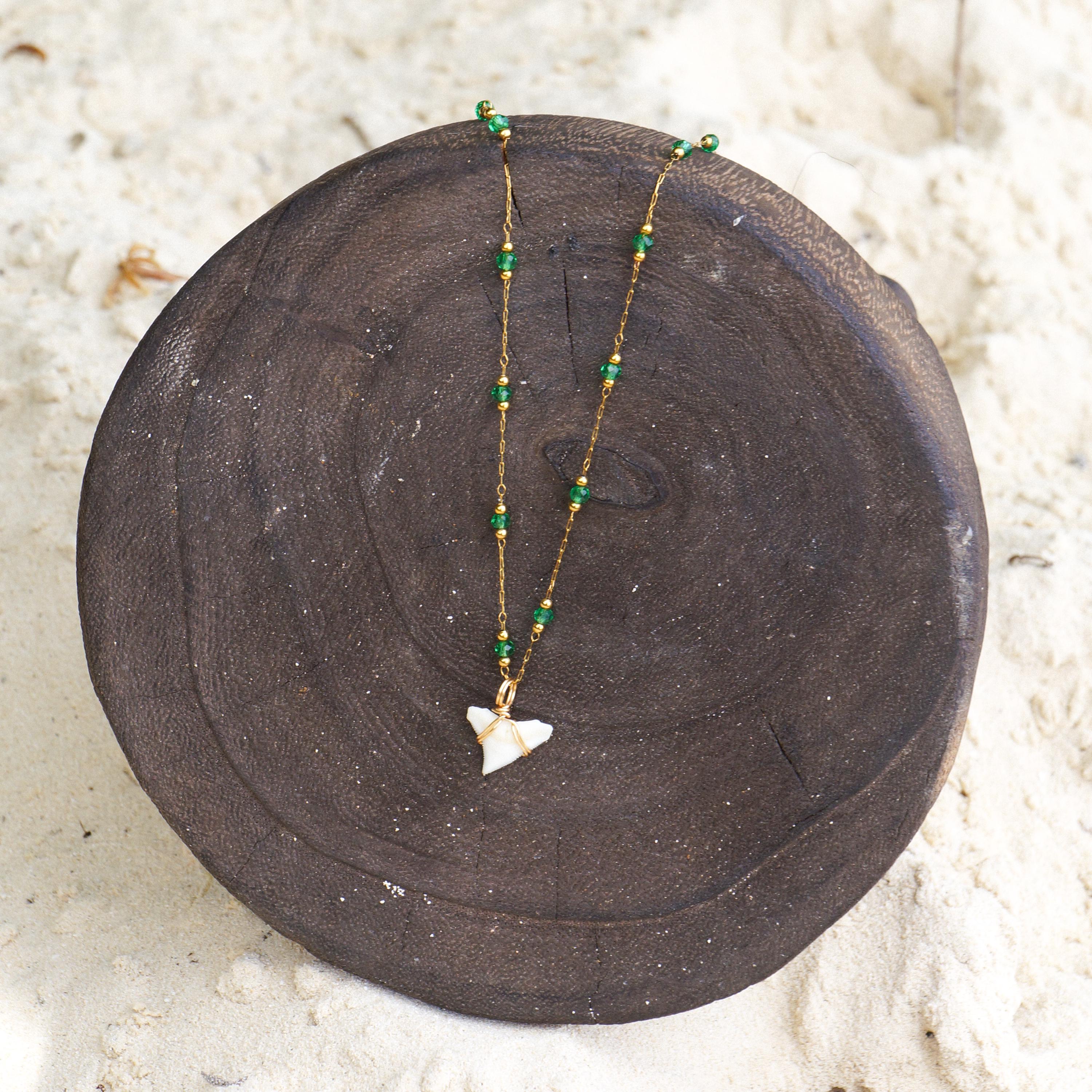 Natural Tiger Shark Teeth Necklace