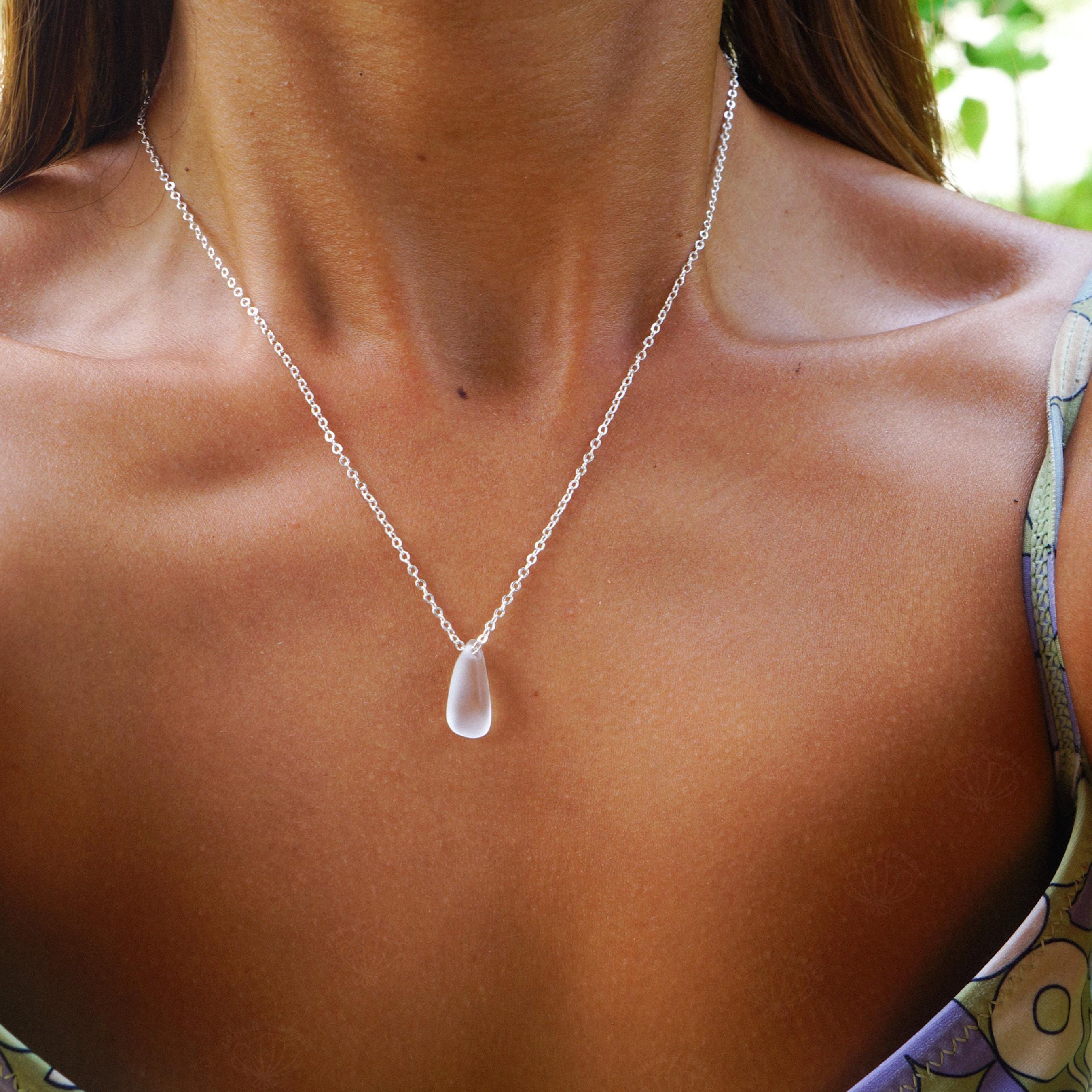 Sea Glass Drop Necklace