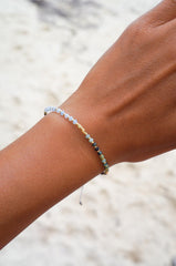 Green Trio Surfer Bracelets, worn view