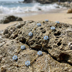 Waterproof Daisy Flower Necklace, worn view