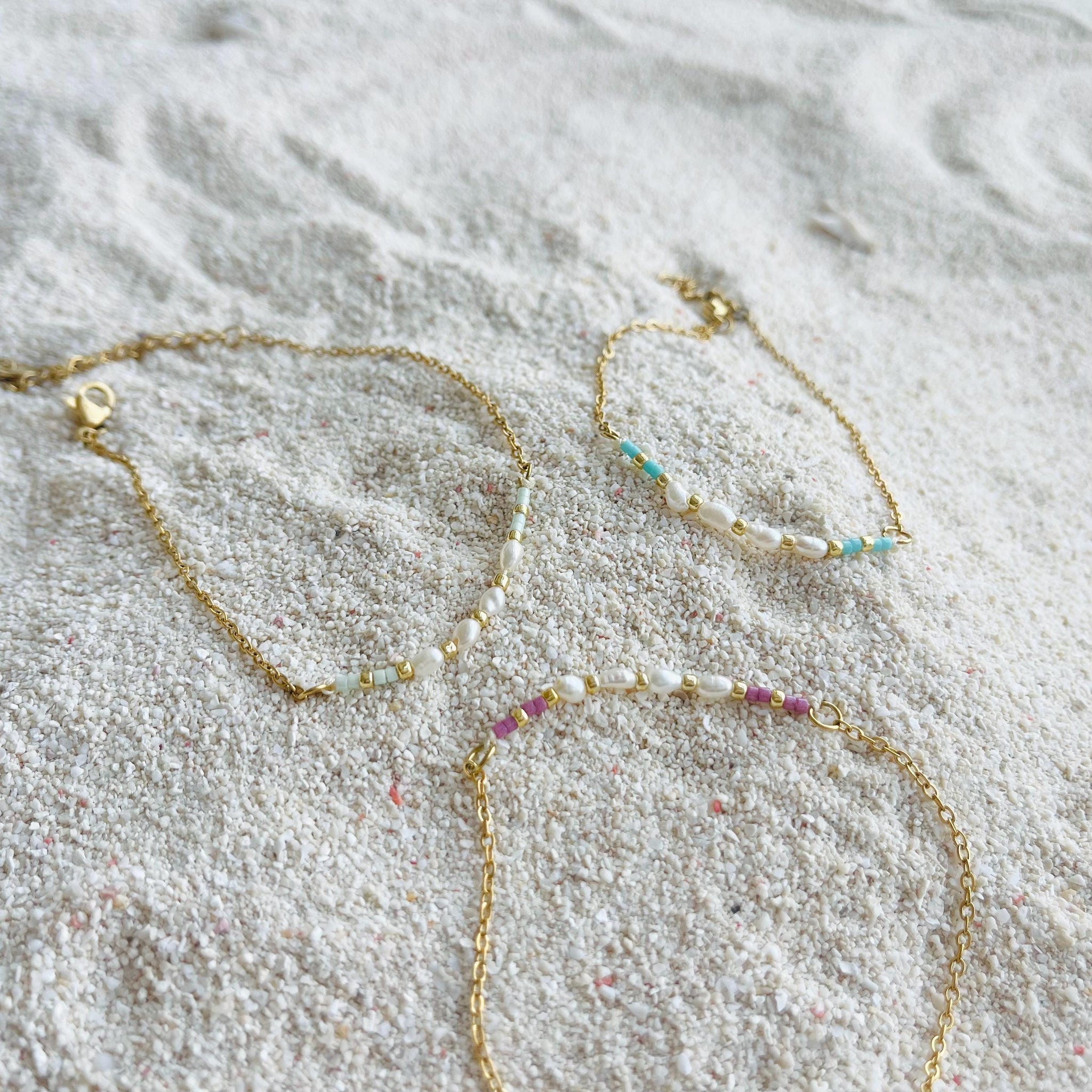 Freshwater Pearl Waterproof Bracelet Set