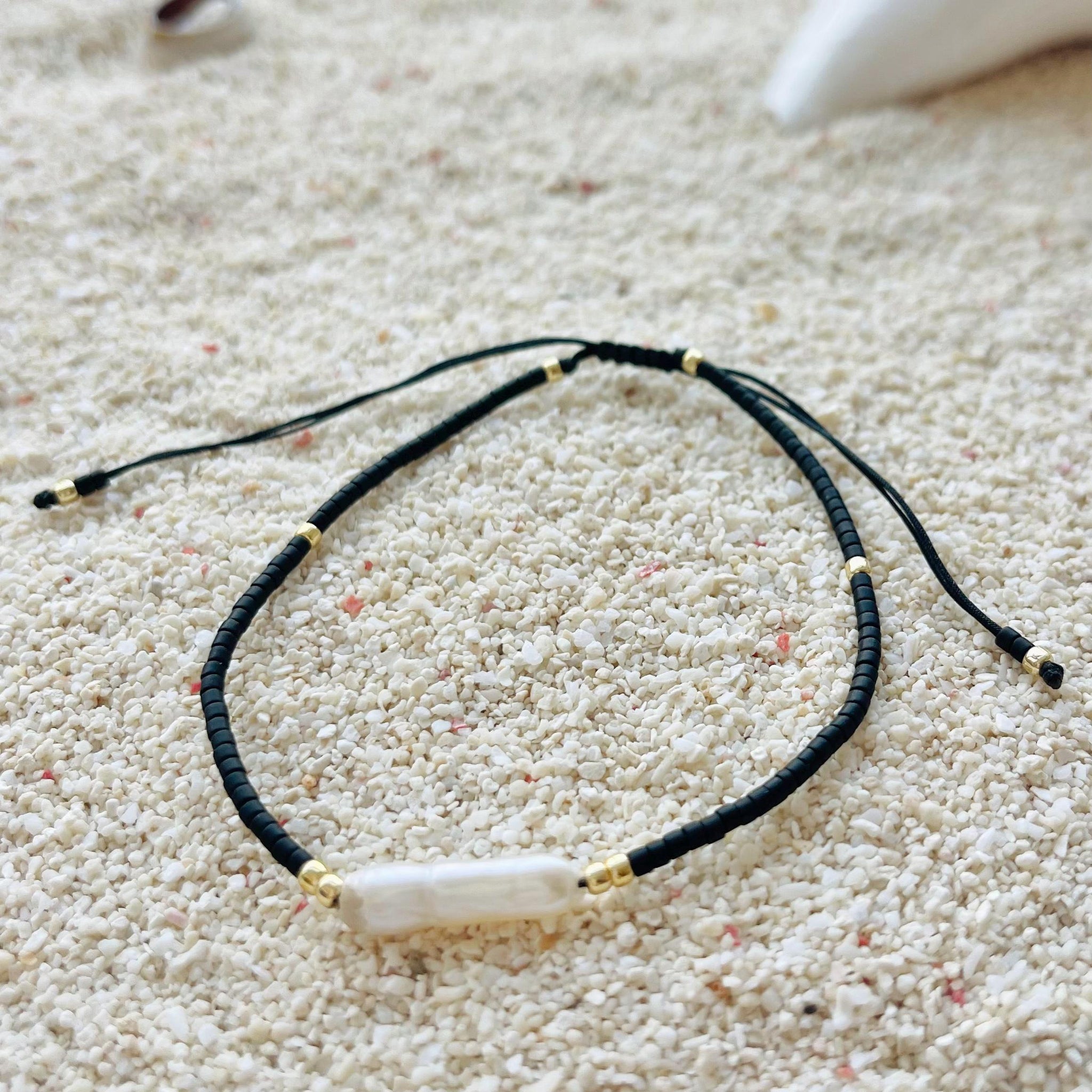 Black Onyx Beaded Bracelet Set