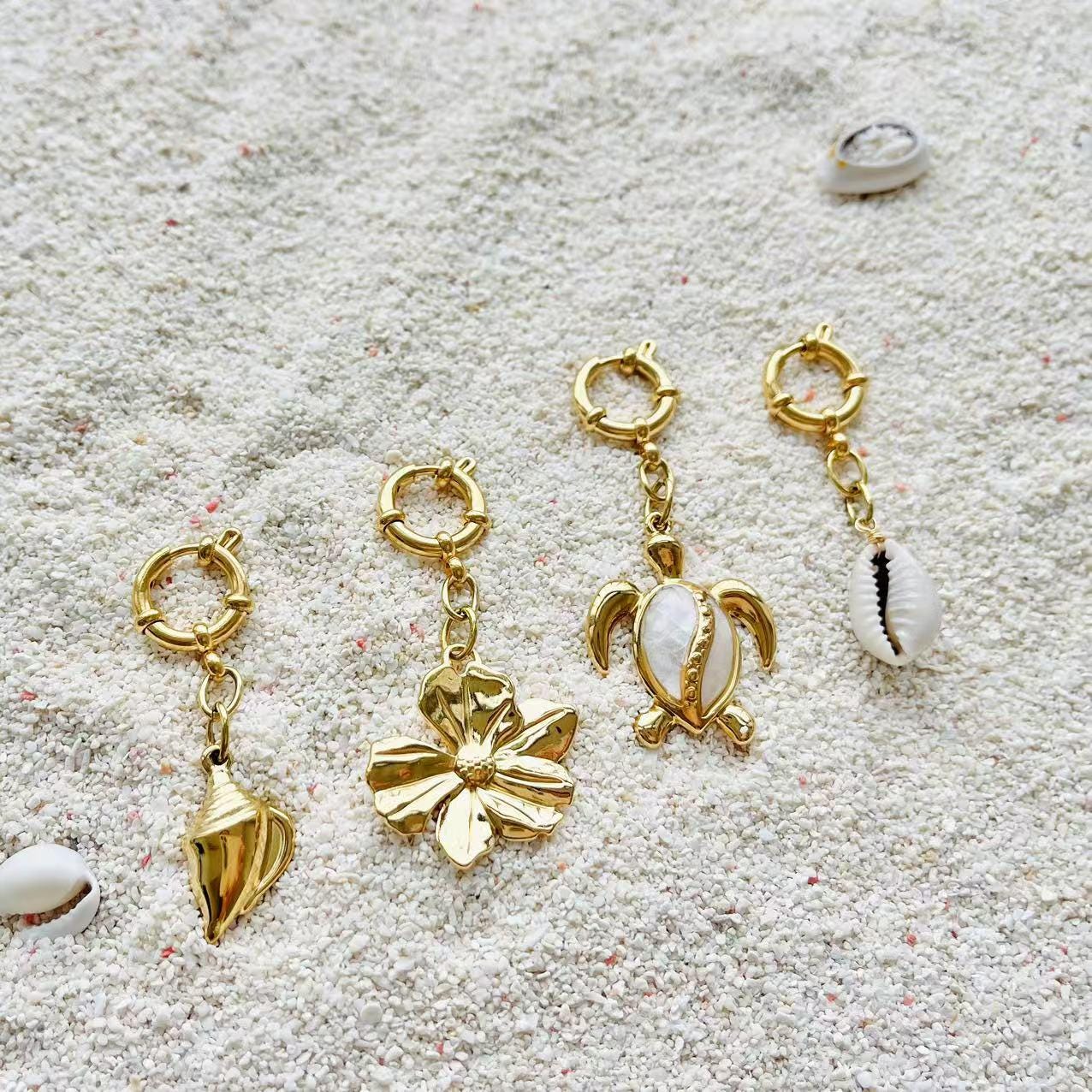 Custom Swimsuit Charms - Choose Your Own Gold Beach Jewelry - Personalized Bikini Accessories - Waterproof Surfer Gift