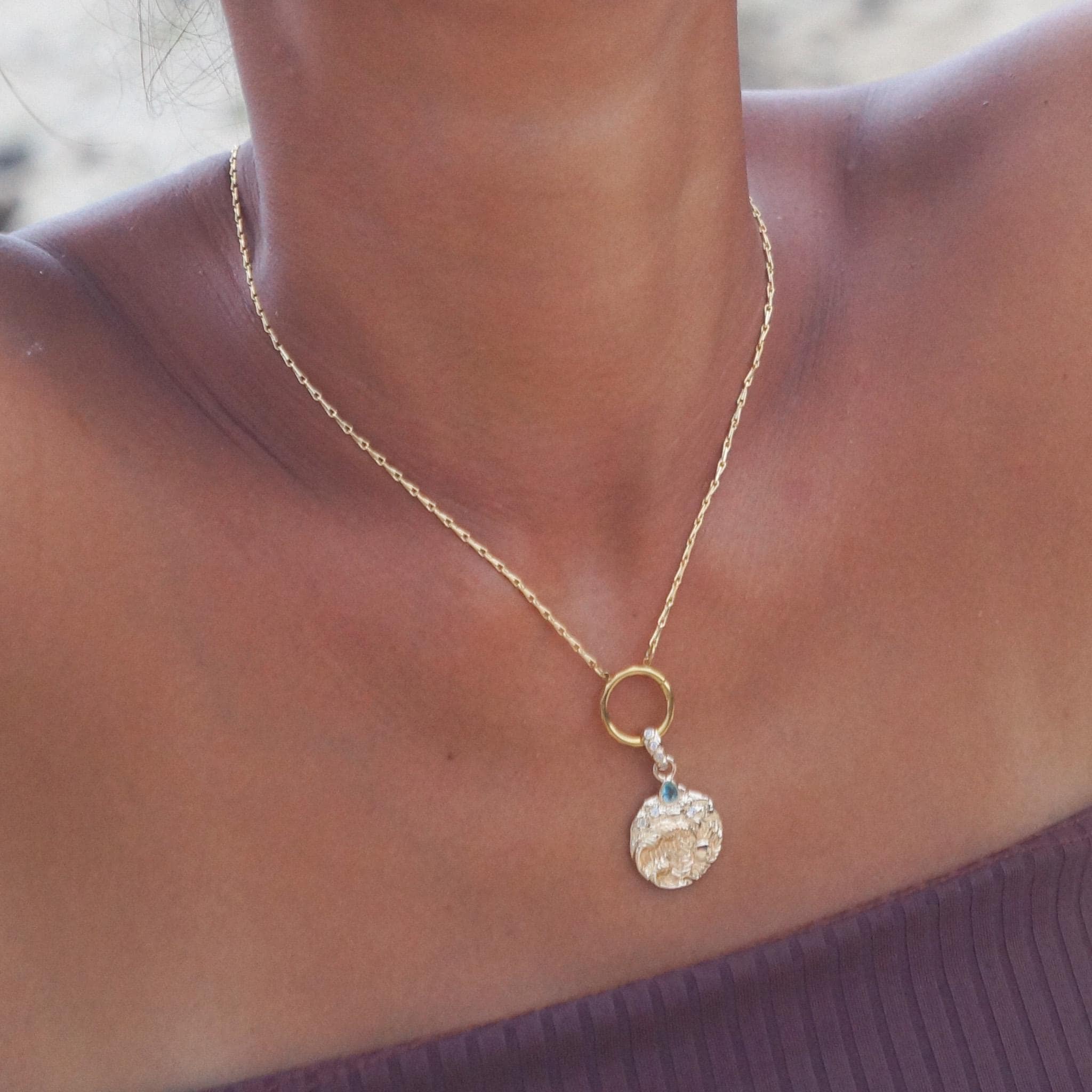 Ocean Wave Sunset Necklace