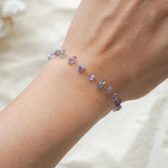 Amethyst Beaded Necklace - clasp, chain and finish detail (5)