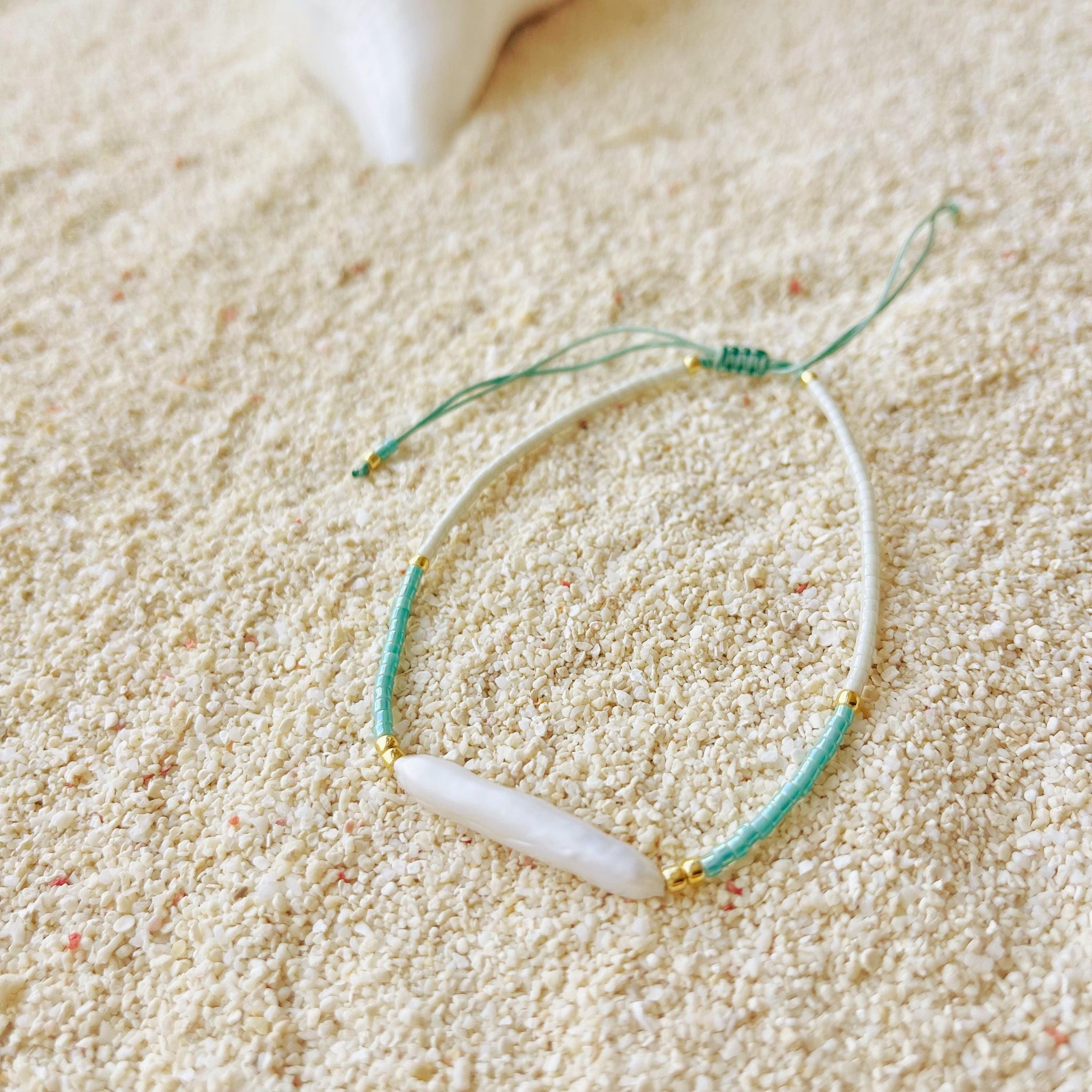Minimal Turquoise Beaded Bracelet Set