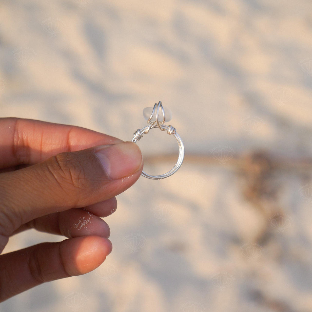 Handmade Sea Glass Ring - flat-lay studio detail (8)