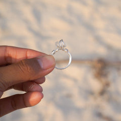 Handmade Sea Glass Ring - flat-lay studio detail (8)