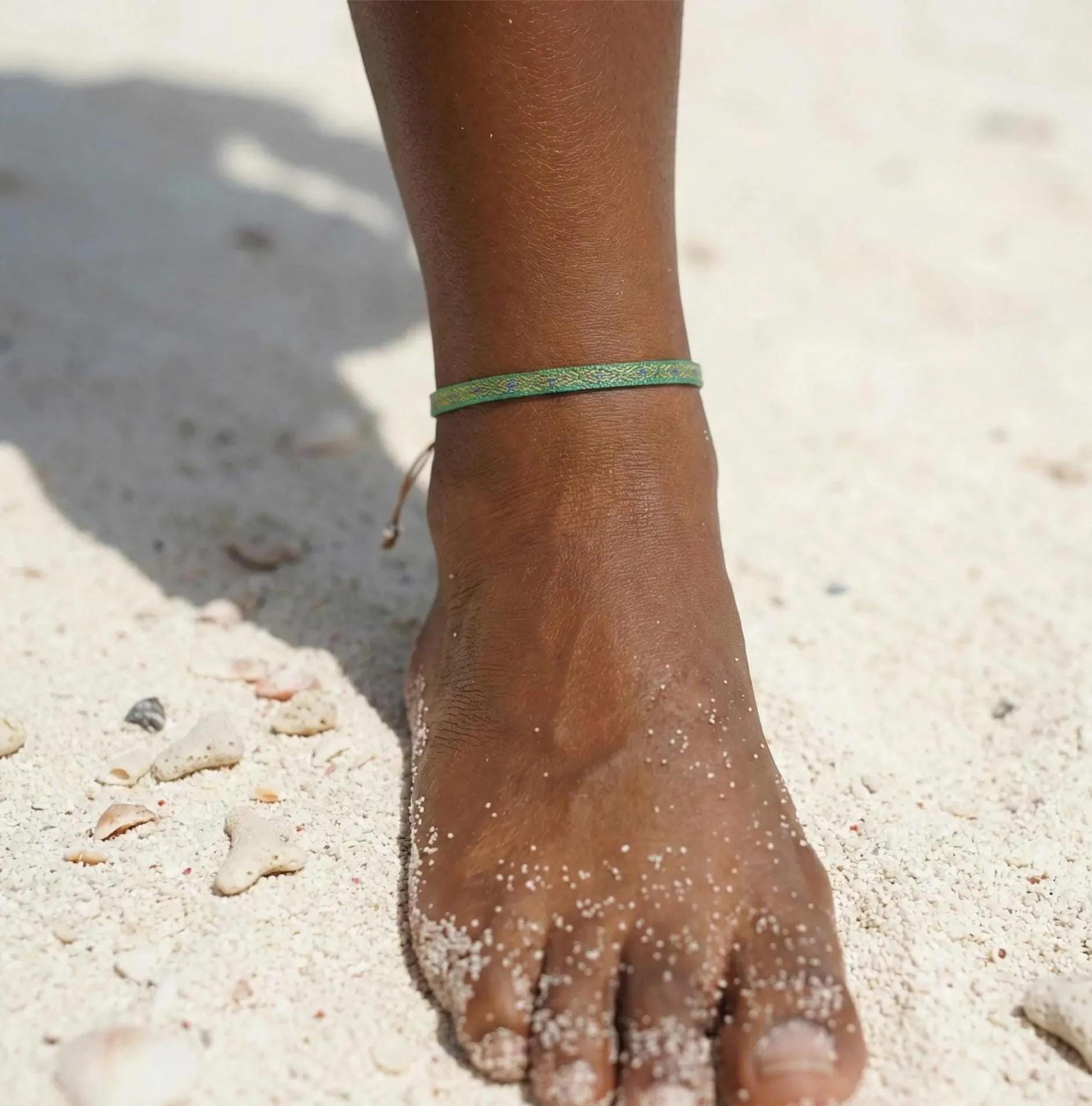 Minimal Woven Anklet Bracelet