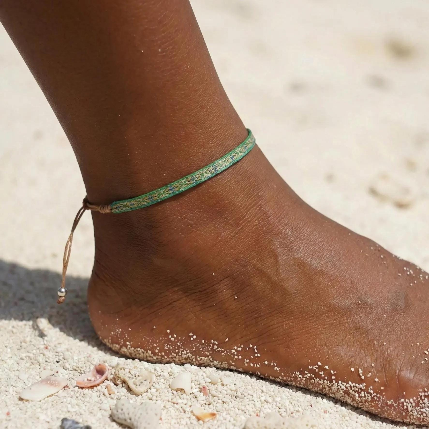 Minimal Woven Anklet Bracelet