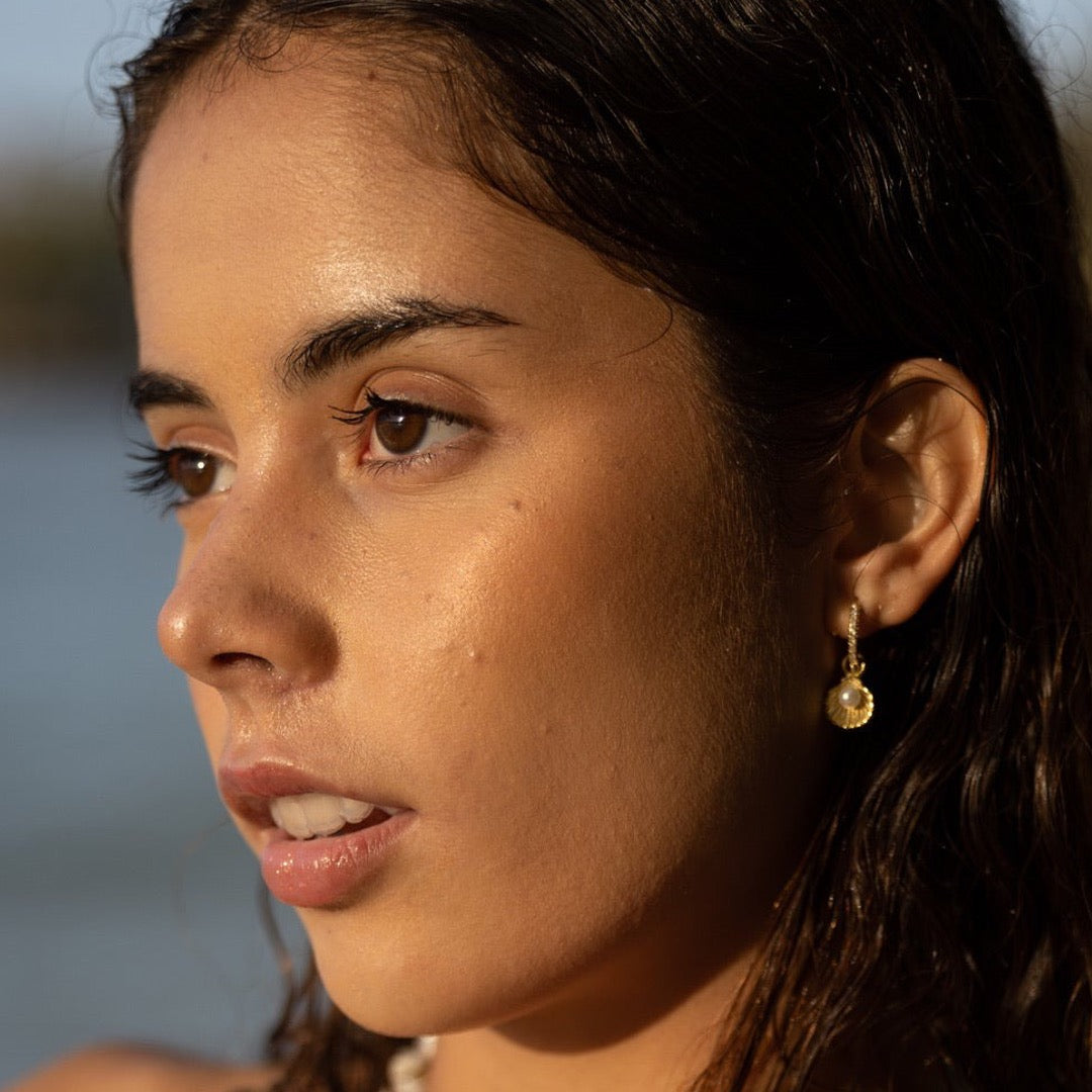 Gold Vermeil Sea Treasure Hoops