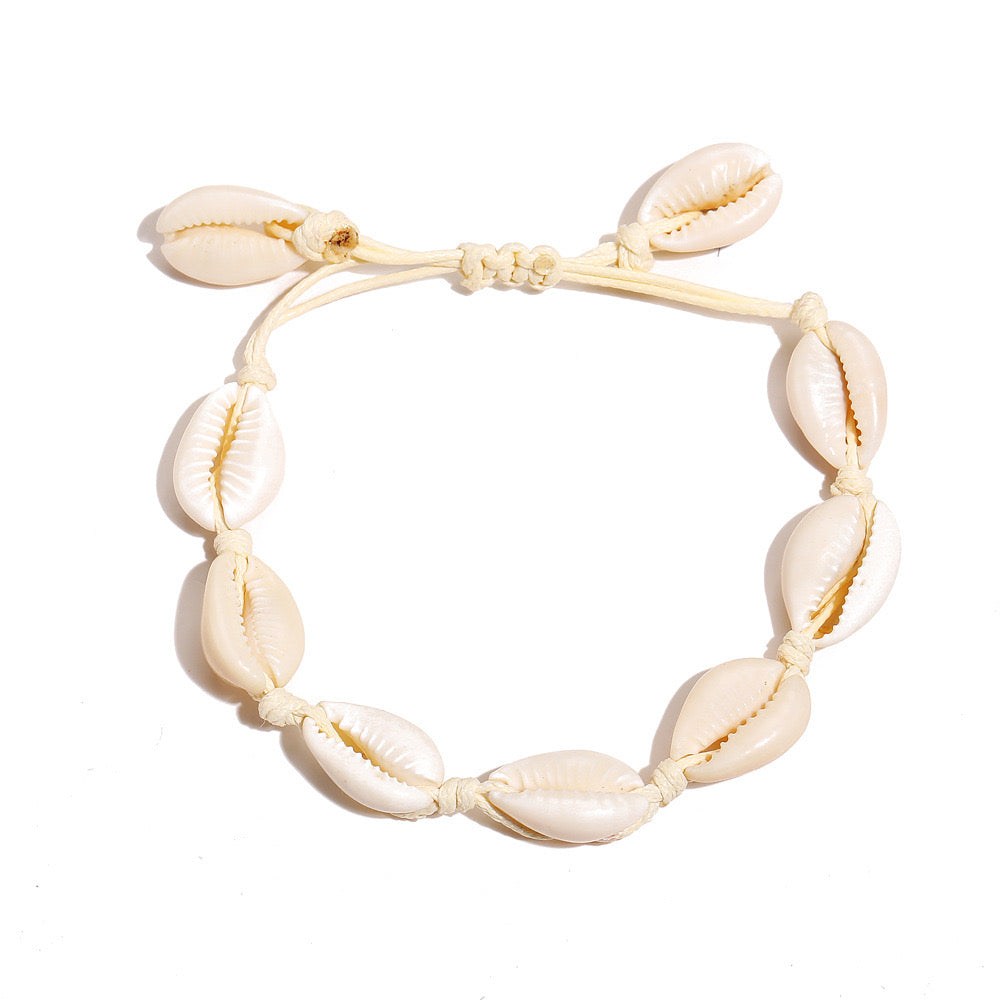 Knotted Cowrie Shell Bracelet