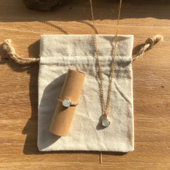 Gold Vermeil Onda Ring, worn view