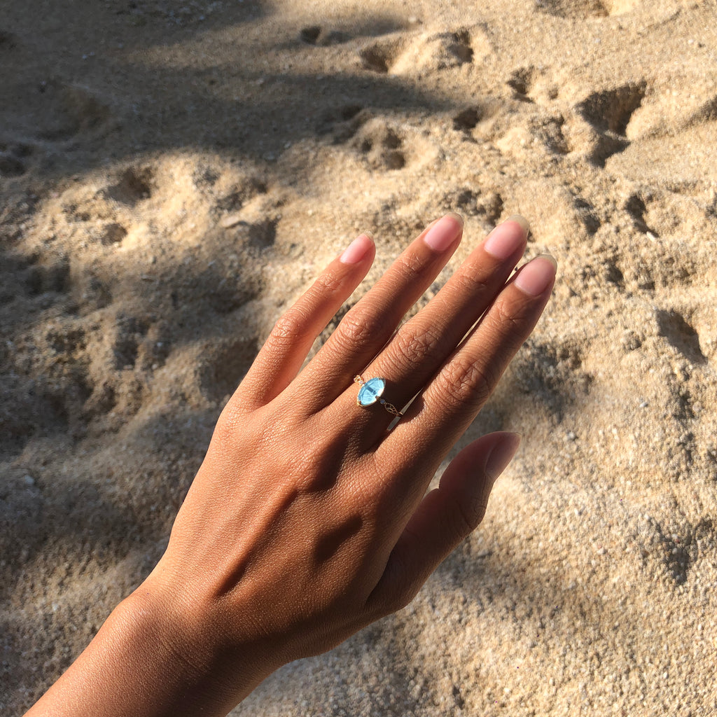 Gold Vermeil Marissa Ring - angle and texture detail (4)