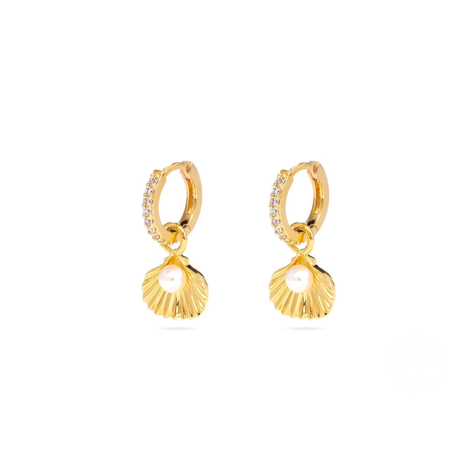 Gold Vermeil Sea Treasure Hoops