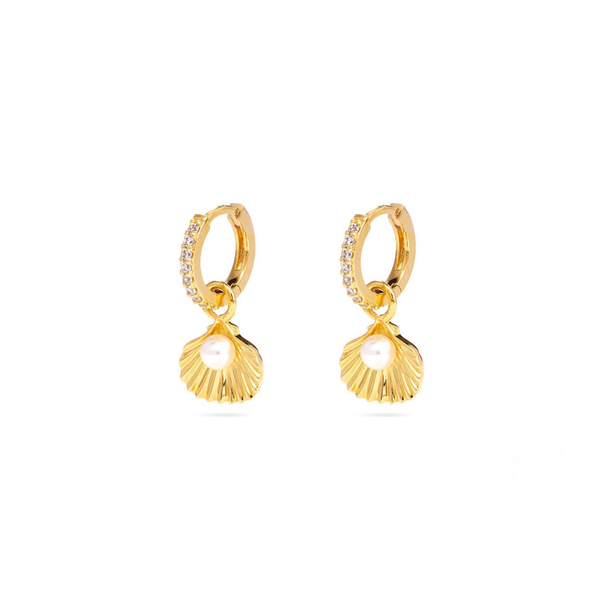 Gold Vermeil Sea Treasure Hoops