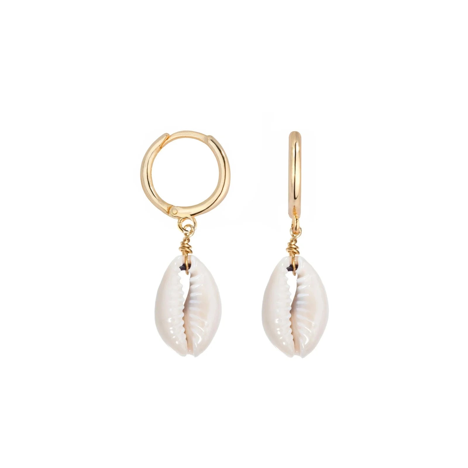 Cowrie Shell Hoops – Tahlia Jewels