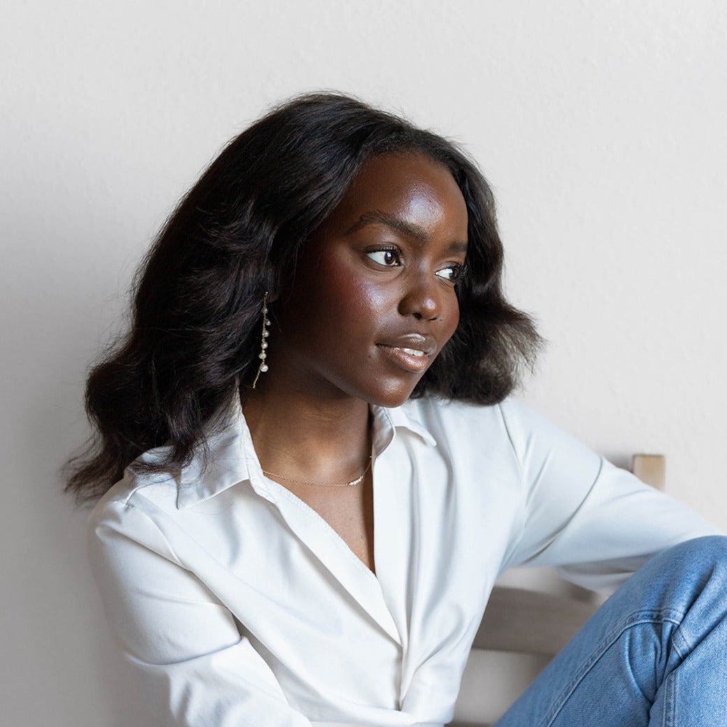 Gold Vermeil Pearl Drop Earrings